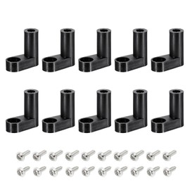 MECCANIXITY PCB Plastic Fixed Feet Circuit Board Standoff Black Mounting Spacer 20mm with Screws for Mainboard Game Console, 20 Set