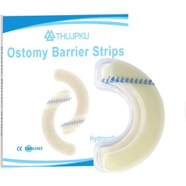 20 Pcs Flexible Ostomy Barrier Strips, Adhesive Seal Strips for Colostomy Bags, Hydrocolloid Waterproof Leak, Pressure Sensitive Adhesive Tape for Ileostomy Bags, Urostomy Barrier Tape Ostomy Supplies