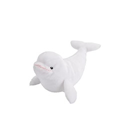 Wild Republic Ecokins Mini Beluga Whale, Stuffed Animal, 8 inches, Kids, Plush Toy, Made from Spun Recycled Water Bottles, Eco Friendly, Child’s Room Decor