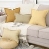 Madizz Set of 2 Linen Cushion Covers with Wide Edge,