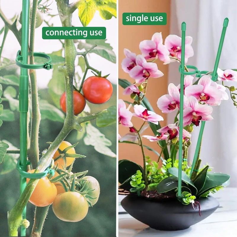 Belit 8 Pack Small Plant Support Plant Stakes, Adjustable Garden