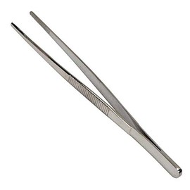 Dissecting Dressing Thumb Forceps Tweezers 8" (20.32 cm), Blunt Serrated Tips Straight Stainless Steel