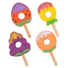 Ipetboom 4Pcs Salt Bubble Bath Essential Oil Strawberry Pineapple Moisturizing Exfoliating for Adults