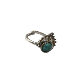 VIE Vintage Bali Sphere Ring, Turquoise