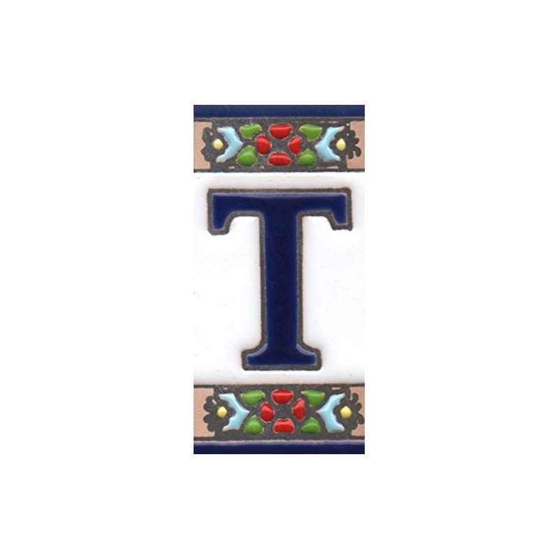 House Numbers, Ceramic Numbers & Letters Tiles, Floral Cherry Design,