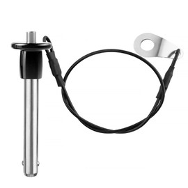 ZOWZEA 304 Stainless Steel Quick Release Pin 5/16 Inch(8mm) Diameter Ball Locking Pin with Push Button Lanyard Cable Usable Length 1.61"(41mm)