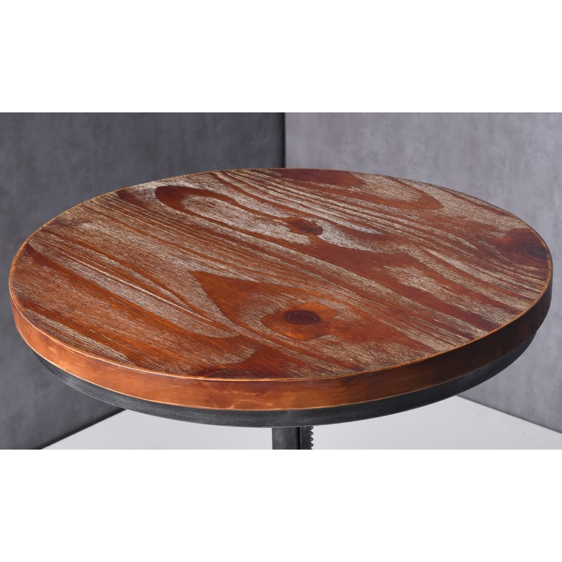 Topower Industrial Bar Table 38.58-48.43" Adjustable Pub Table Kitchen Dining