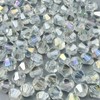 Pinhoollgo 100pcs 8mm Bicone Crystal Glass Beads Faceted Bicone Crystal