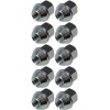 Set of 10 Stainless Steel Capped Lug Nuts