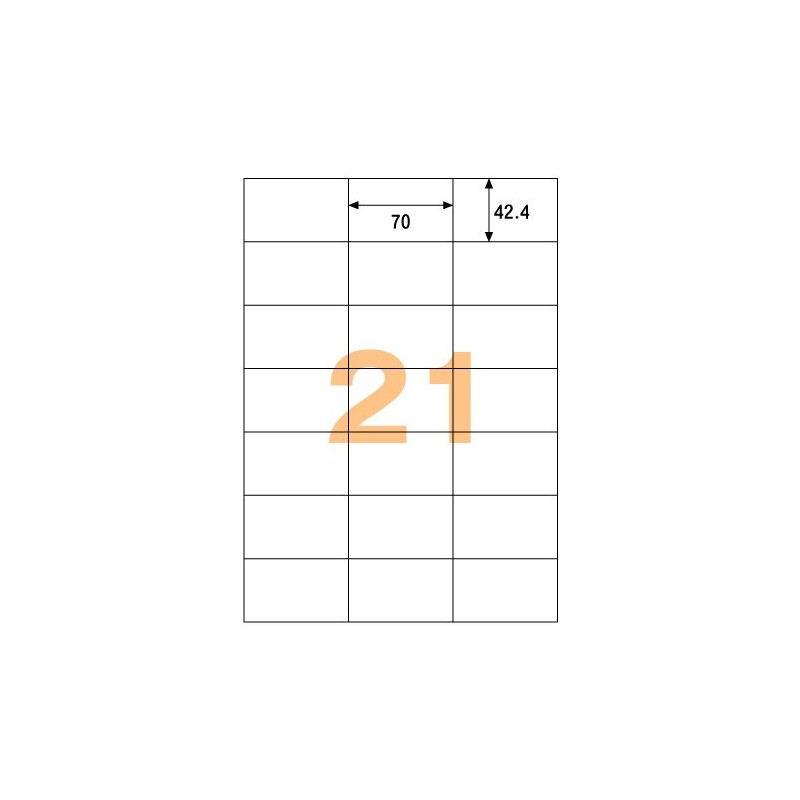 ヒサゴ エコノミーラベル 21面 (100入り) ELM011