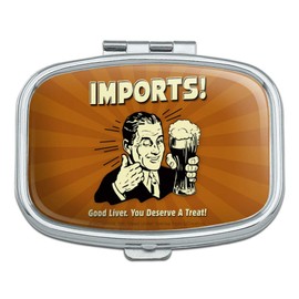Imports Good Liver Deserve a Treat Funny Humor Rectangle Pill Case Trinket Gift Box