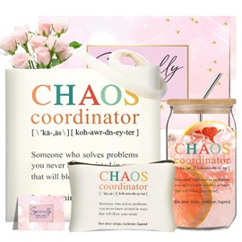 DHQH Chaos Coordinator Birthday Gifts, Thank You Gifts For Women, Cool Gifts for Coworkers Boss Employee Lady Nurse, Teacher Appreciation Gifts with Canvas Tote Bag
