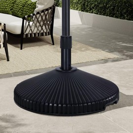 ABCCANOPY Patio Umbrella Base - 44lb Outdoor Umbrella Stand Heavy Duty Water Filled Umbrella Holder HDEP Weight Base for Lawn, Deck, Poolside,Garden (Black)