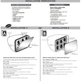 04-09 Toy Prius Left Driver Mirror Glass Replacement Lens w/Adhesive USA