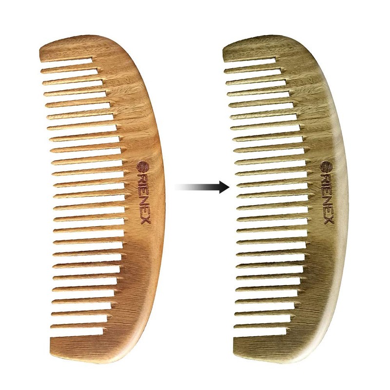 Orienex, High-quality Comb, Water Buffalo Horn, Crescent, Scalp Massaging, Anti-Static,