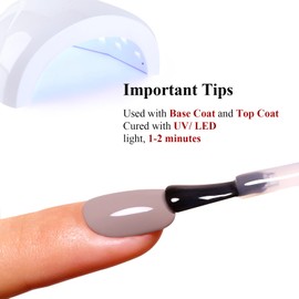 Gel Polish, 0.5 Fl Oz Light Brown Gel Nail Polish Nude Autumn Winter Soak Off LED UV Light Coffee Gel Nail Polish Art Starter Manicure Salon DIY Nail Gel Polish