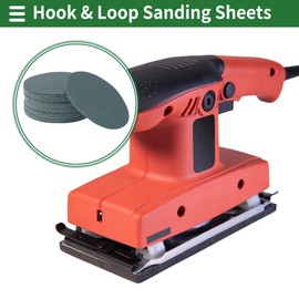 X AUTOHAUX Sandpaper Hook & Loop Sanding Sheets 125x125mm Black 1500 Grit Round Efficient Grinding and Polishing Automobile Manufacturing and Repair Woodworking