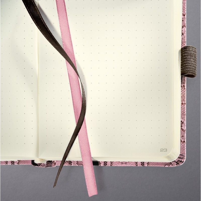 Sigel CO557 Notizbuch, Design Python, ca. A6, Dot-Lineatur (punktkariert), Hardcover,