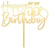 Bekaterea - Decoración para tarta de cumpleaños 55, acrílico dorado