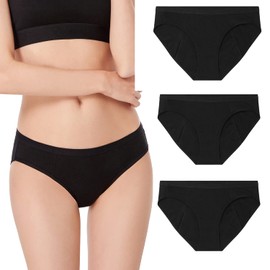 Bambody Bambody Absorbent Brief: Super Comfy Period Panties - 3 Pack: Black - 4X-Large
