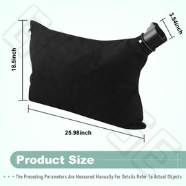 90560020-01 Bag Replaces 90560020 90539053, Compatible with Black & Decker Leaf Blower, Fits Model BV3600 BV3800 BV5600 BV6000 LH4500 3-in-1 Leaf Blower