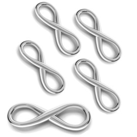 My-Bead Infinity Pendants 16.5 mm 925 Sterling Silver Connectors Bracelets Necklaces Jewellery Quality DIY Pack of 5, Sterling Silver