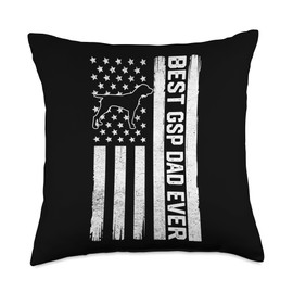 German Shorthaired Pointer Dad GSP Dog 4th Of July Dad Men Throw Pillow