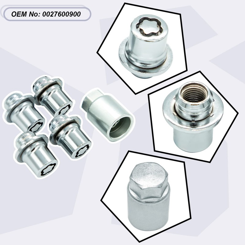 00276-00900 Wheel Lock Lug Nuts Set M12 x 1.5, Compatible