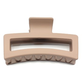 QinGoo Extra Large Brown Hair Clip, Hair Clip, Firm, Hair Clip, Popular, Hair Accessory, Cute, Stylish, Korean, 1 Piece (5.1 x 2.1 inches (13 x 5.3 cm), Brown)