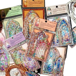 Vintage Pattern Sticker,10pcs/bag,Waterproof Decorative Sticker For DIY Scrapbook Journal - Color: Green