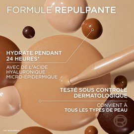 L'Oral Paris True Match Srum Rellenador con Color, Base de Maquillaje en Srum con cido Hialurnico, Acabado Luminoso, Piel Uniforme y Radiante, Tono Medium 4 5, 30 ml
