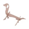 Dachshund Dog Shaped Wine Rack Wooden Wine Bottle Display Stand