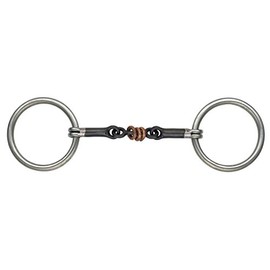 Sweet Iron Copper Roller Snaffle, Black Sweet Iron - 5