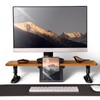 nediea Ergonomic Wooden Monitor Stand Riser with Height Adjustable Button