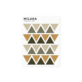 MILUKA Triangle Wall Stickers for Bedrooms, Living Room | Geometric Wall Art Stickers Home Decor | Kids Wall Stickers & Murals Baby Room Decoration | Baby Wall Stickers for Nursery | 56 ud Mustard