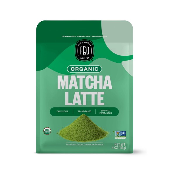 FGO FGO Organic Matcha Latte Powder, 16 Ounce Bulk Resealable