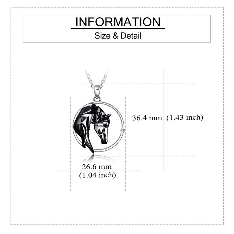 URONE 925 Sterling Silver Animal Chain Flamingo/Highland Cow/Dog Pendant Necklace