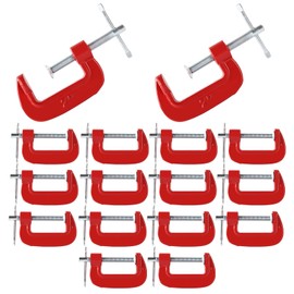 16Pack 2Inch C Clamps Set, Heavy Duty C-Clamp for Woodworking, Quick-Grip C Clamp with Throat Depth 1-3/16-Inch, 2-Inch Jaw Opening Clamp for Welding, Building, Repairing