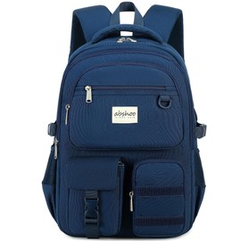 abshoo Large Heavy Duty Boys Backpack For School College Bookbag Casual Multi Pocket Travel Backpacks for Men (Navy)