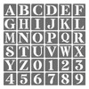 PATIKIL 1 Inch Plastic Small Letter Stencils, 36 Pcs Reusable