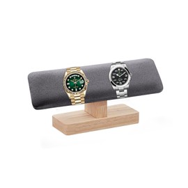happykau Watch Stand, Watch Stand, Wooden Watch Stand, For 2 to 4 Watches, Storage, Stylish, Watch Stand, Gray