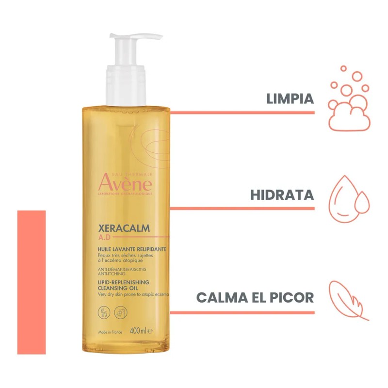 Aceite Avène Xeracalm A.D Relipidizante para Piel Seca 400 mL