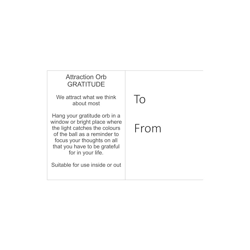 Sienna Glass Attraction Orb - Gratitude