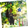 Mipcase 2pcs Adorable Bear Statues Cute Resin Hanging Ornaments for