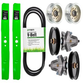 8TEN Deck Rebuild Kit Blade Spindle Belt Idler for Craftsman T140 T150 Troy Bilt Bronco Horse TB46 46-Inch 942-04290A