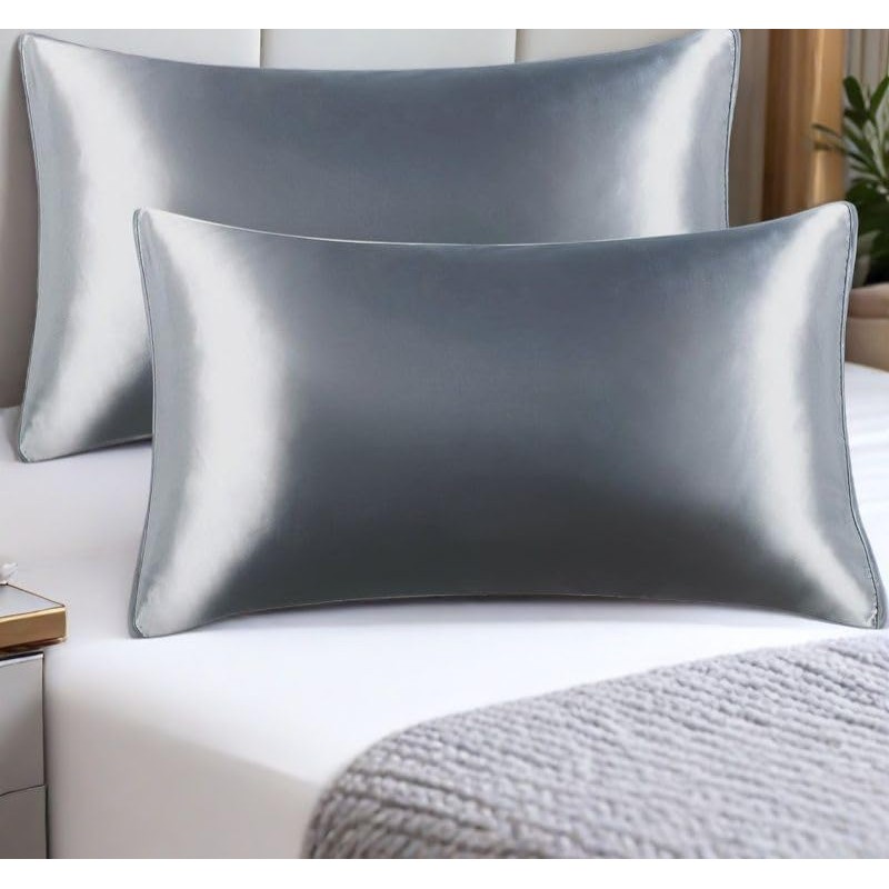 Satin Pillow Shams 2 Pcs Super Soft and Luxury Pillowcases