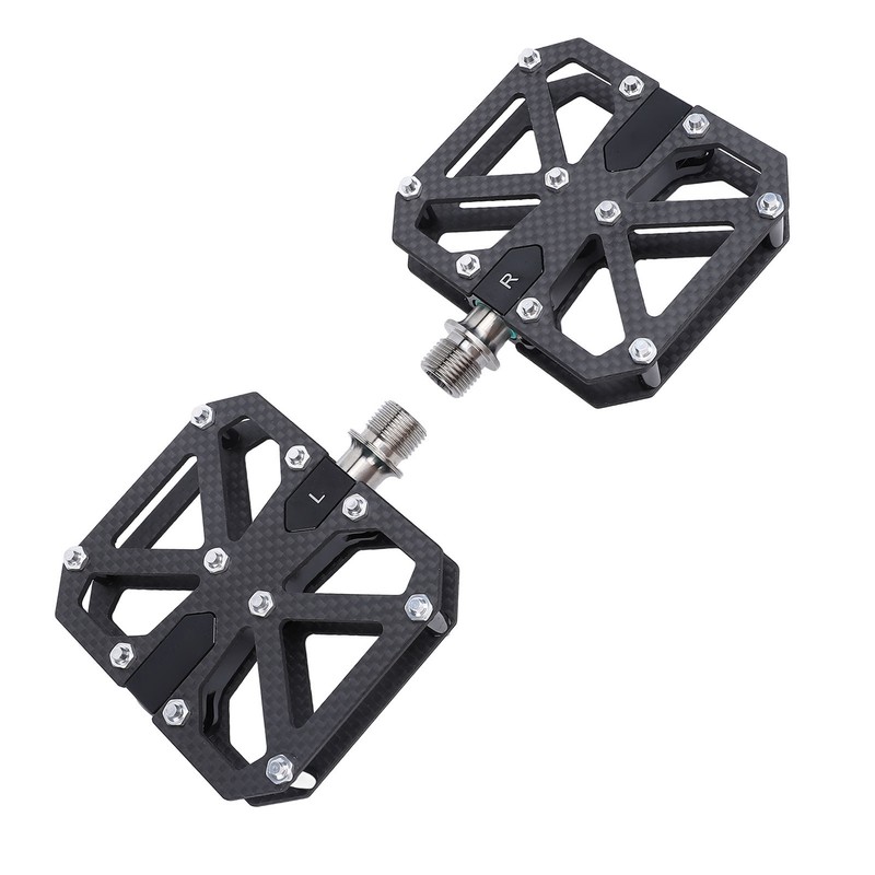 Mountain Cycling Pedals Carbon Fiber 3 Bearing Anti Slip Hollow