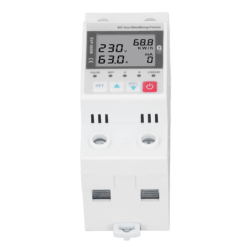 WIFI Overvoltage Undervoltage Protector 230V 50Hz 60Hz 63A Remote Control