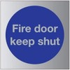 V Safety Fire Door Keep Shut Sign - 100mm x