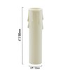 Creative Hobbies 4 Inch Tall Ivory Plastic Drip Look Candle